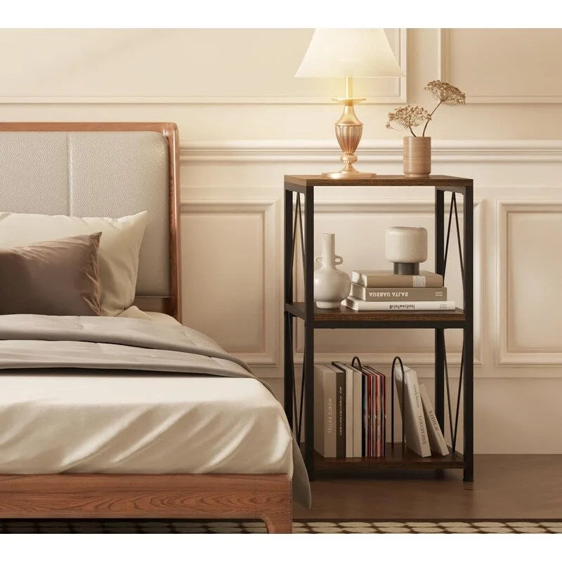 Meuble de rangement 3 niveaux pour tourne-disque et vinyles – 11,85P x 15,94L x 30,91H