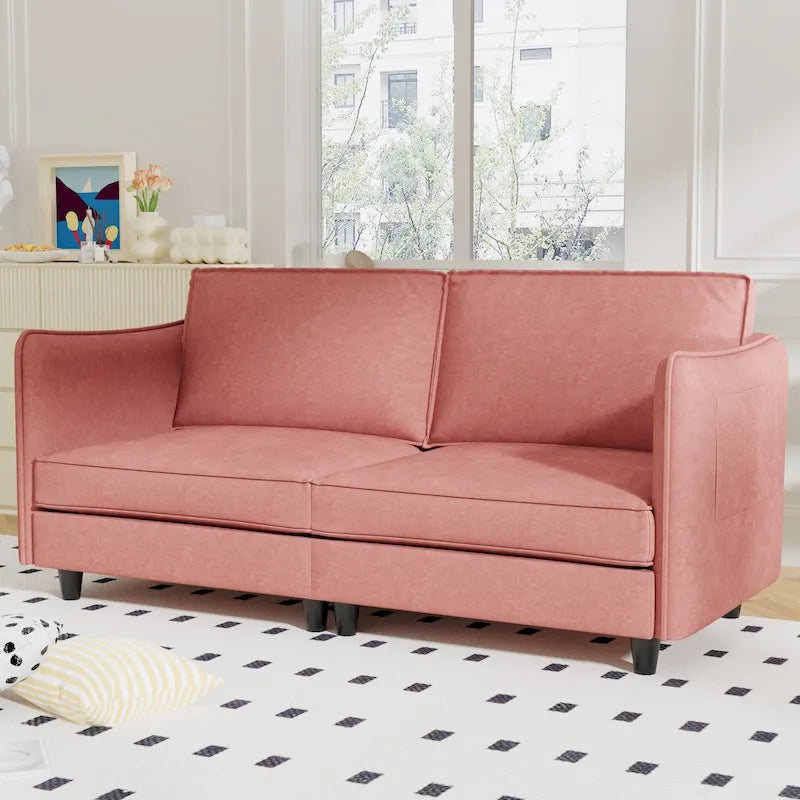 Canapé deux places de 74,27 po au design moderne du milieu du siècle