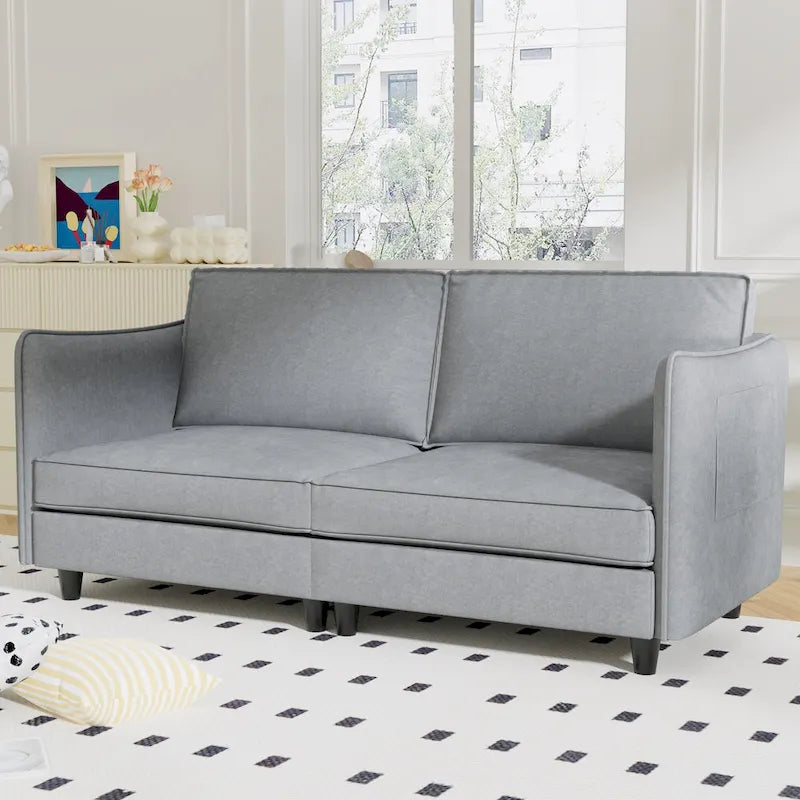 Canapé deux places de 74,27 po au design moderne du milieu du siècle