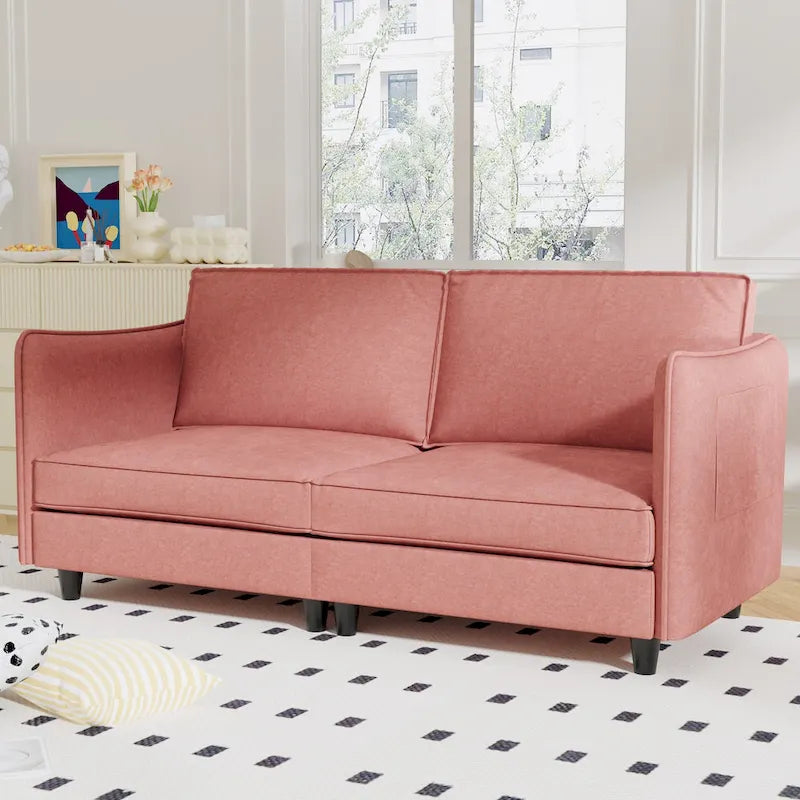 Canapé deux places de 74,27 po au design moderne du milieu du siècle
