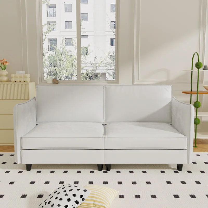 Canapé deux places de 74,27 po au design moderne du milieu du siècle