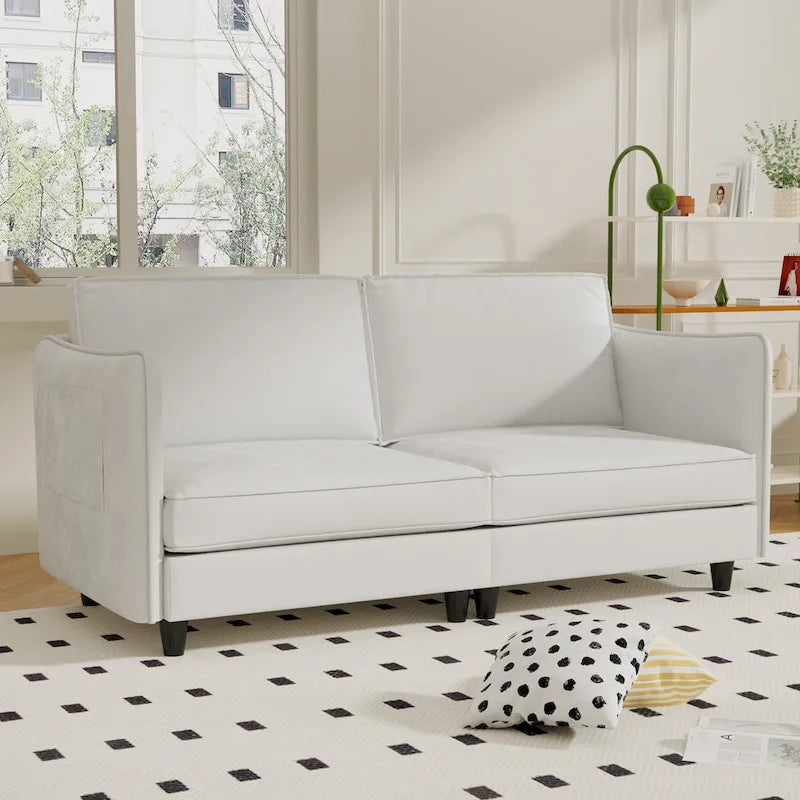 Canapé deux places de 74,27 po au design moderne du milieu du siècle