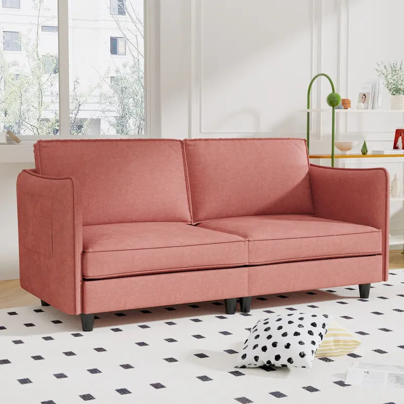 Canapé deux places de 74,27 po au design moderne du milieu du siècle