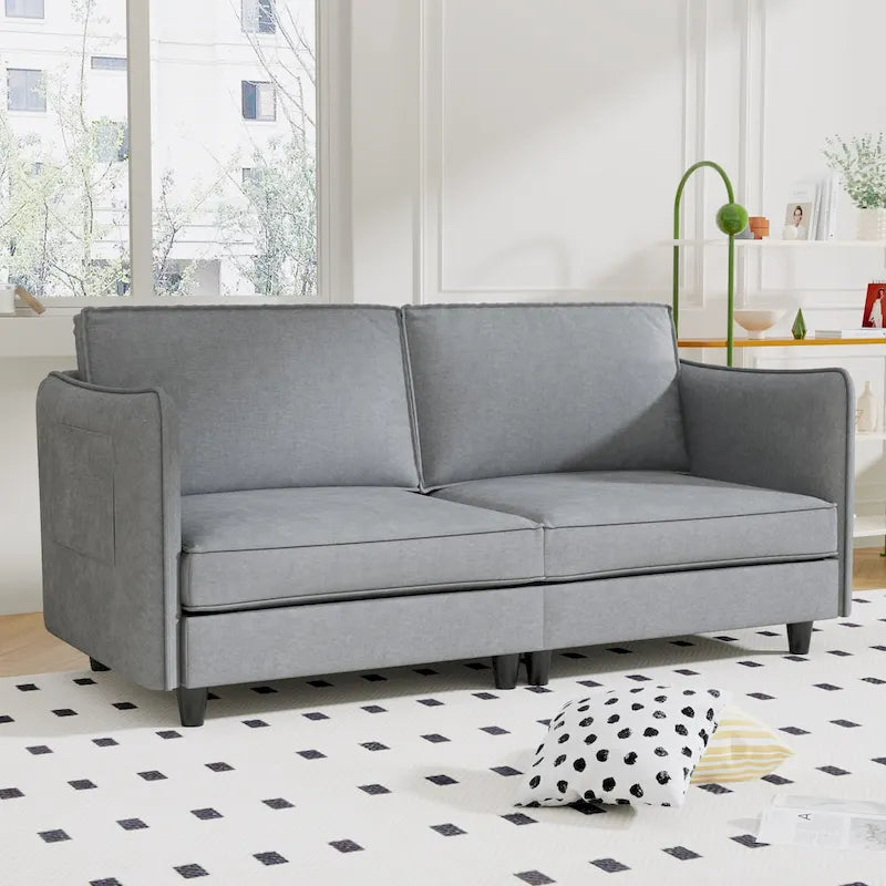 Canapé deux places de 74,27 po au design moderne du milieu du siècle