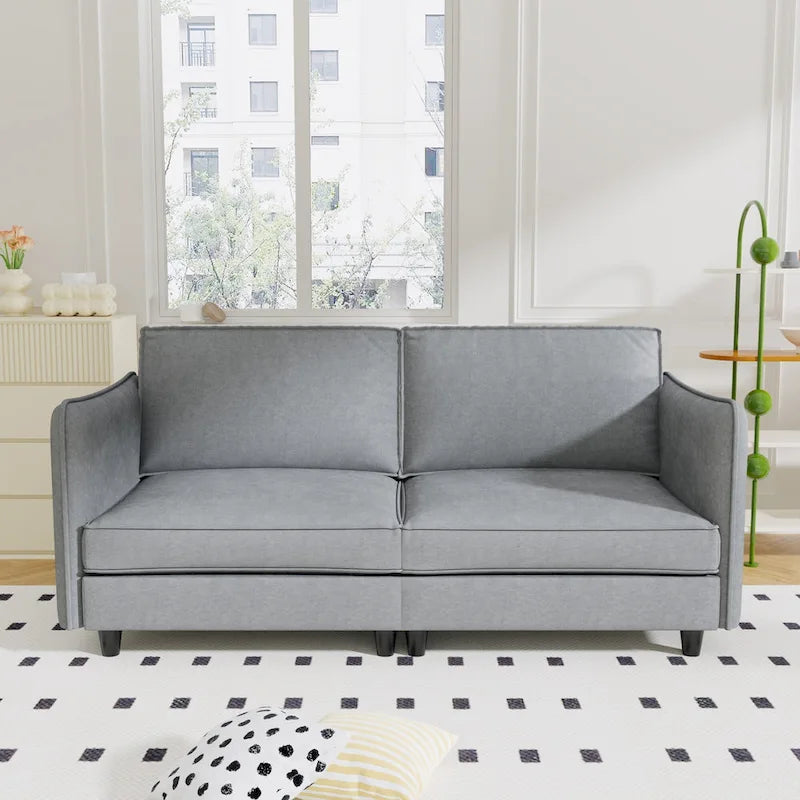 Canapé deux places de 74,27 po au design moderne du milieu du siècle