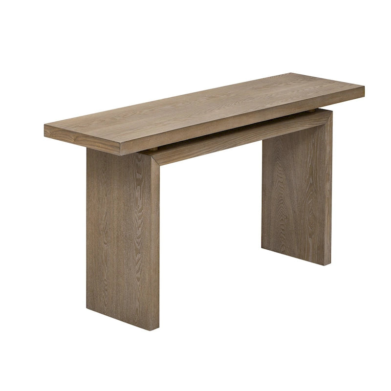 Console flottante de 59 pouces avec placage en frêne