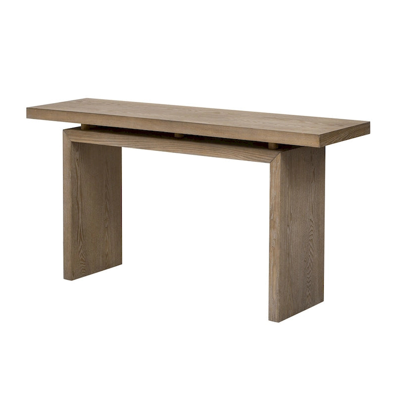 Console flottante de 59 pouces avec placage en frêne