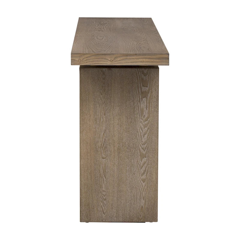 Console flottante de 59 pouces avec placage en frêne