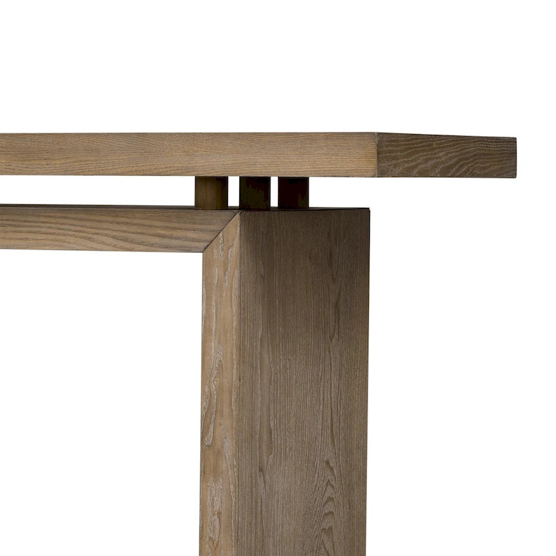 Console flottante de 59 pouces avec placage en frêne
