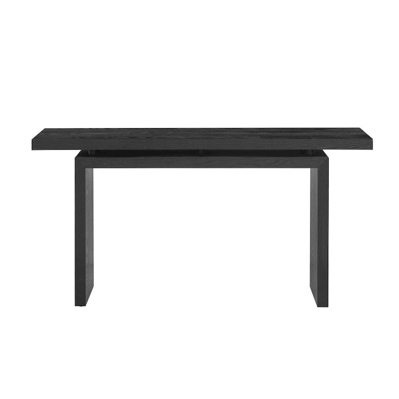 Console flottante de 59 pouces avec placage en frêne