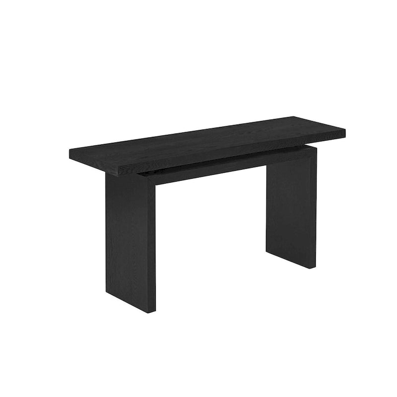 Console flottante de 59 pouces avec placage en frêne