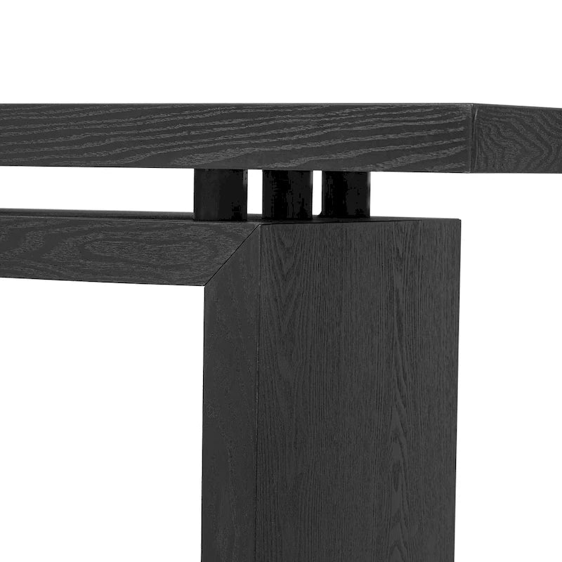 Console flottante de 59 pouces avec placage en frêne