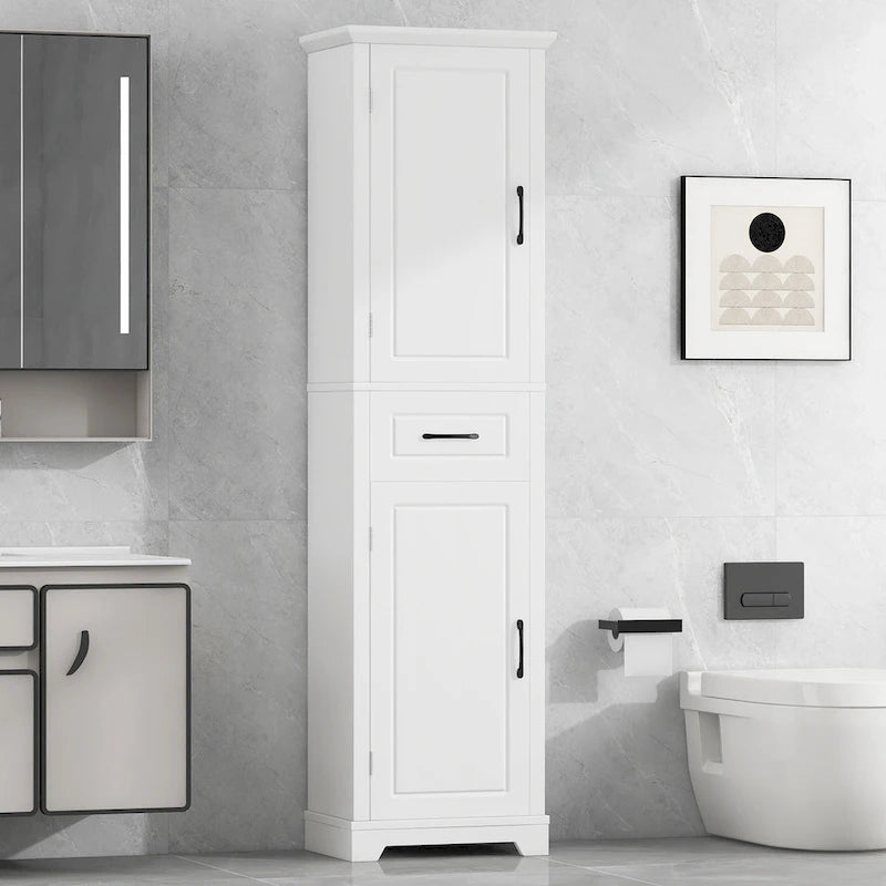 Meuble de rangement haut de salle de bain, Meuble de rangement sur pied