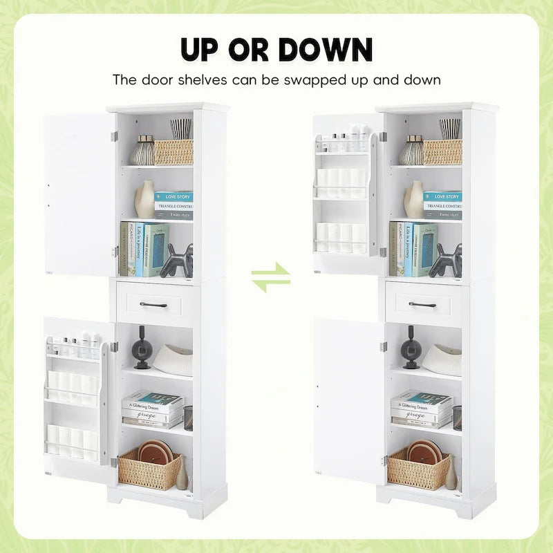Meuble de rangement haut de salle de bain, Meuble de rangement sur pied