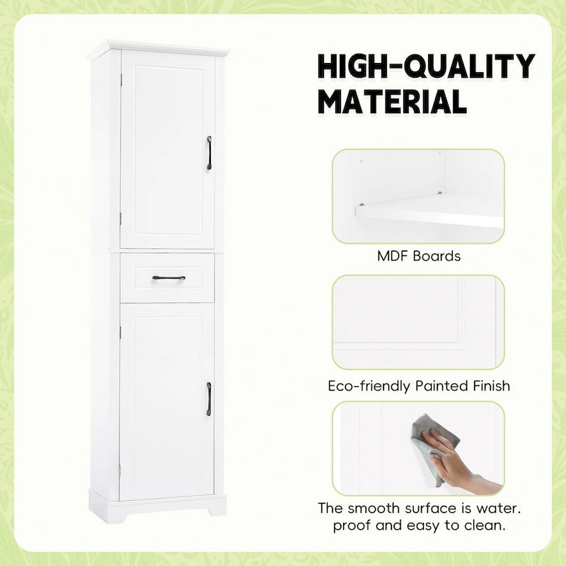 Meuble de rangement haut de salle de bain, Meuble de rangement sur pied