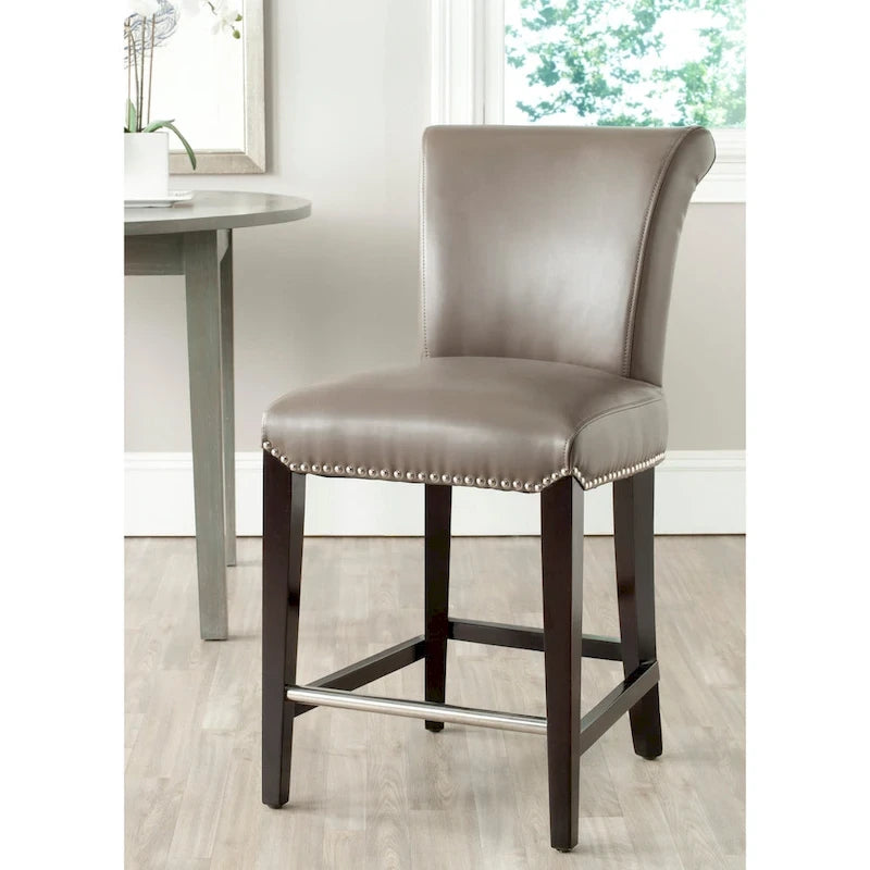 Tabouret de comptoir en similicuir noir 23 pouces - 18.7 l x 23 P x 36.4 H - 19Lx23Px36H