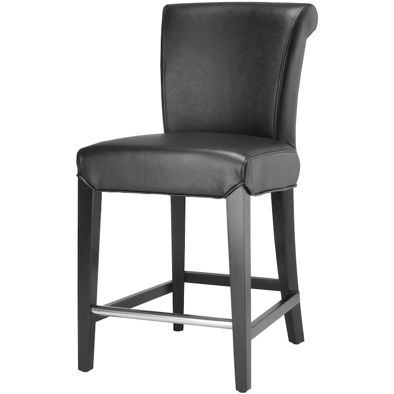 Tabouret de comptoir en similicuir noir 23 pouces - 18.7 l x 23 P x 36.4 H - 19Lx23Px36H