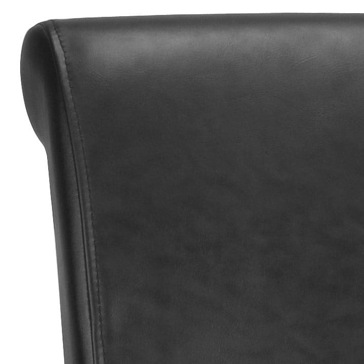 Tabouret de comptoir en similicuir noir 23 pouces - 18.7 l x 23 P x 36.4 H - 19Lx23Px36H