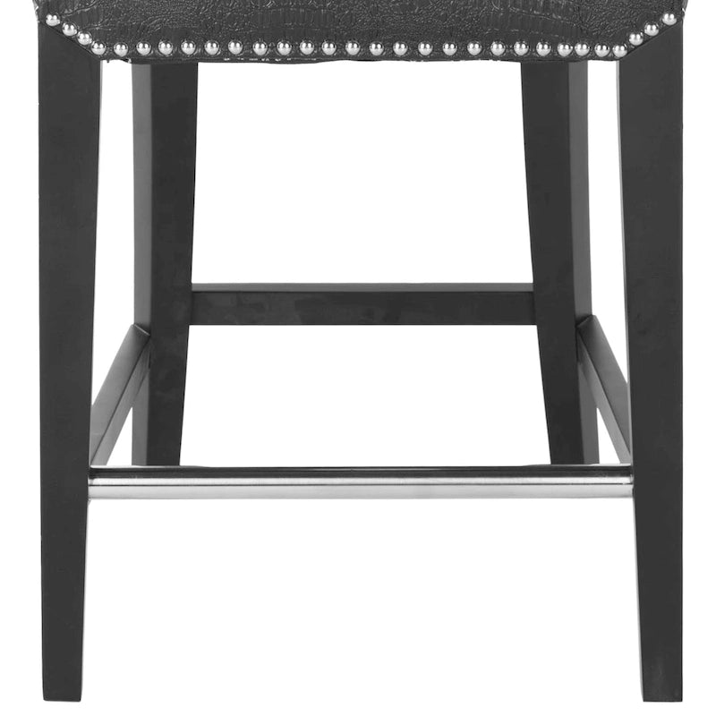 Tabouret de comptoir en similicuir noir 23 pouces - 18.7 l x 23 P x 36.4 H - 19Lx23Px36H