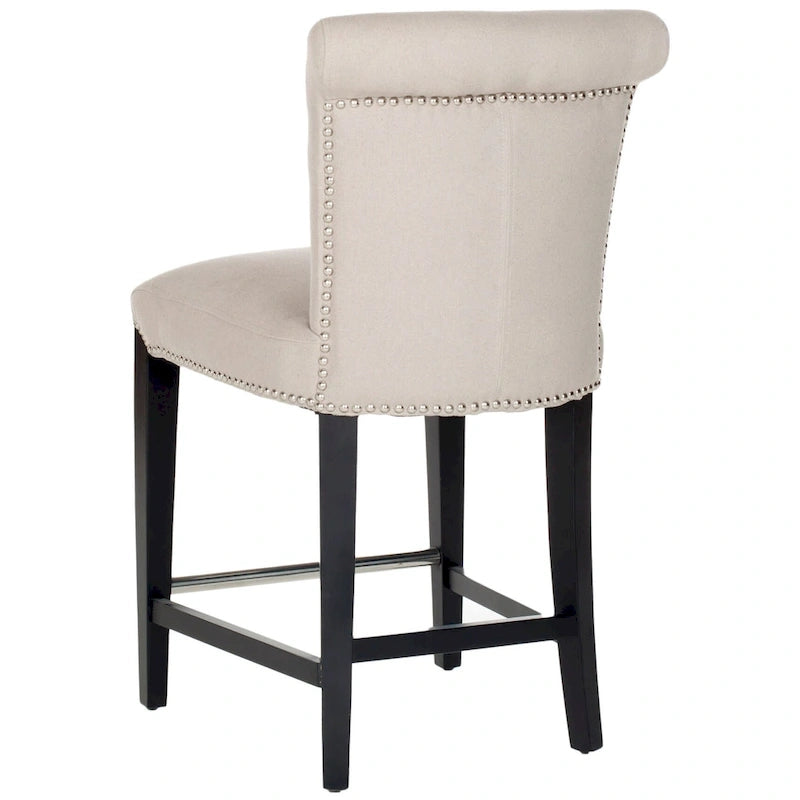 Tabouret de comptoir en similicuir noir 23 pouces - 18.7 l x 23 P x 36.4 H - 19Lx23Px36H