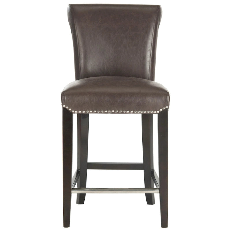 Tabouret de comptoir en similicuir noir 23 pouces - 18.7 l x 23 P x 36.4 H - 19Lx23Px36H