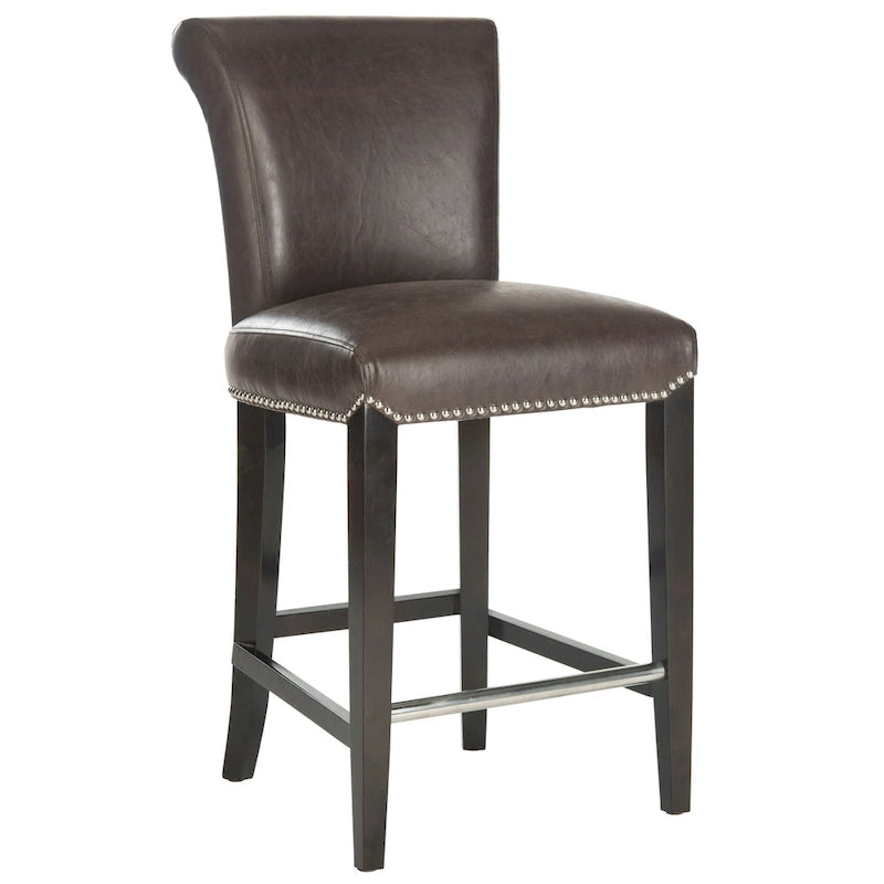 Tabouret de comptoir en similicuir noir 23 pouces - 18.7 l x 23 P x 36.4 H - 19Lx23Px36H
