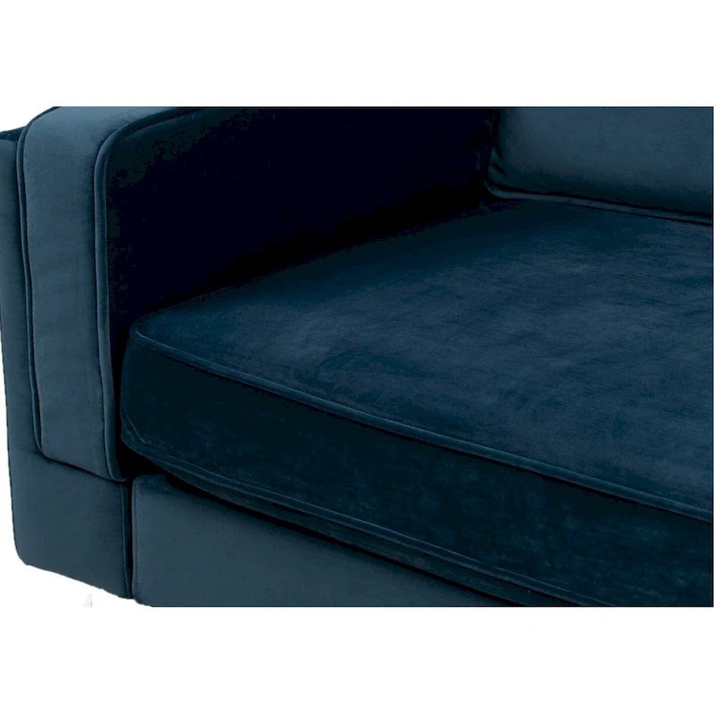 Fauteuil en velours vert avec pieds finition dorée