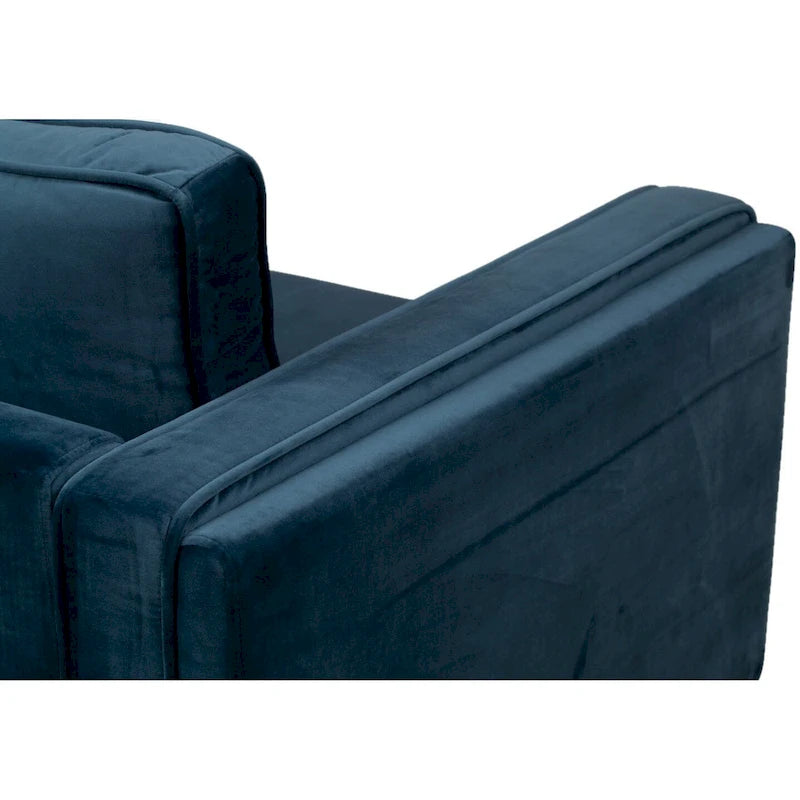 Fauteuil en velours vert avec pieds finition dorée