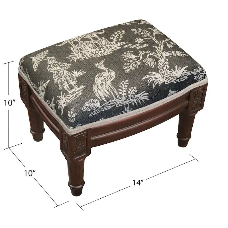 Repose-pieds gris de style chinois