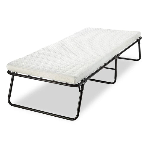14 Lit pliant avec matelas luxueux en mousse à mémoire de forme, lit d'appoint portable