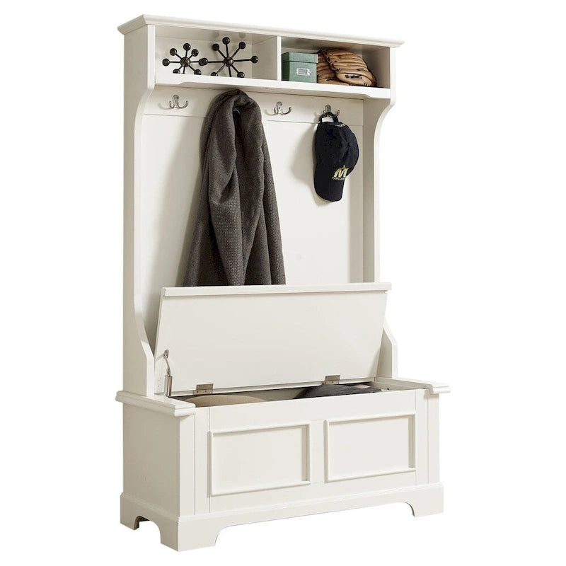 Porte-manteau Campbell Classic blanc en bois