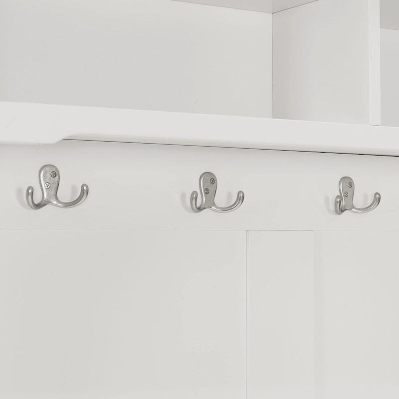 Porte-manteau Campbell Classic blanc en bois
