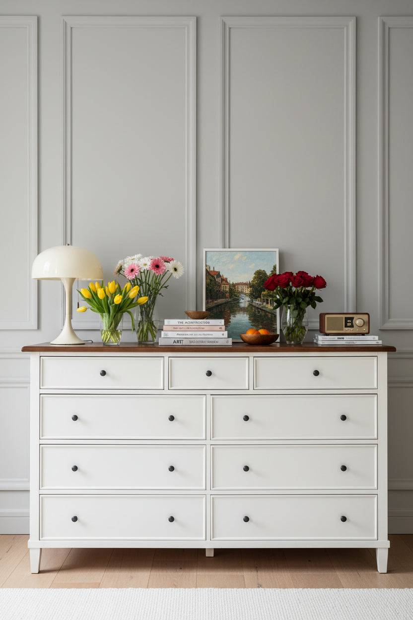 Commode Legant à 12 tiroirs pour un accent décoratif moderne