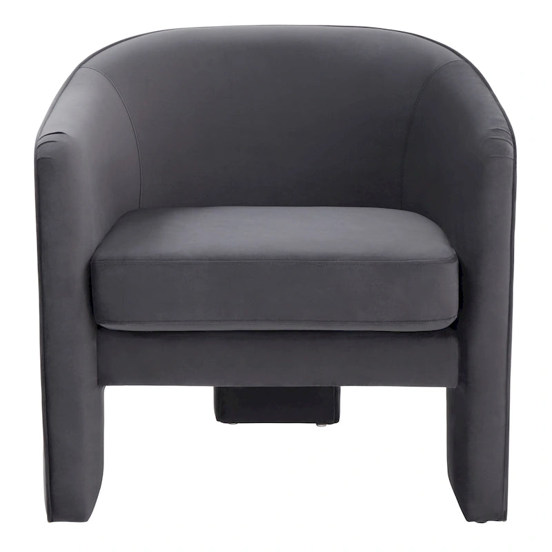Fauteuil d'appoint en velours - 30 L x 28 P x 30 H - 30Lx28Px30H