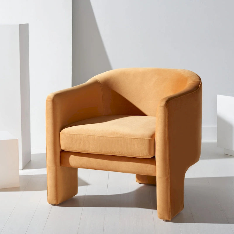 Fauteuil d'appoint en velours - 30 L x 28 P x 30 H - 30Lx28Px30H