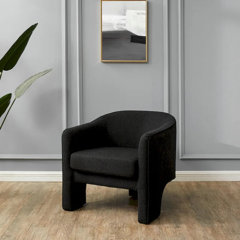Fauteuil d'appoint en velours - 30 L x 28 P x 30 H - 30Lx28Px30H
