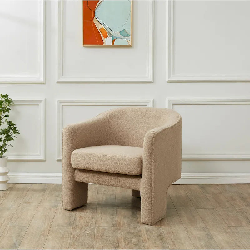 Fauteuil d'appoint en velours - 30 L x 28 P x 30 H - 30Lx28Px30H