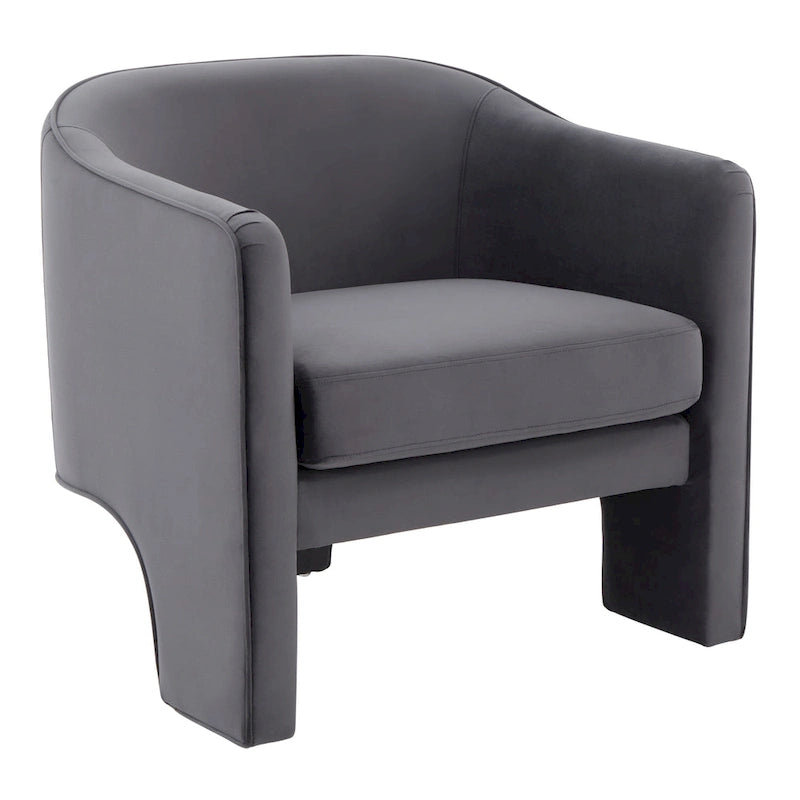 Fauteuil d'appoint en velours - 30 L x 28 P x 30 H - 30Lx28Px30H