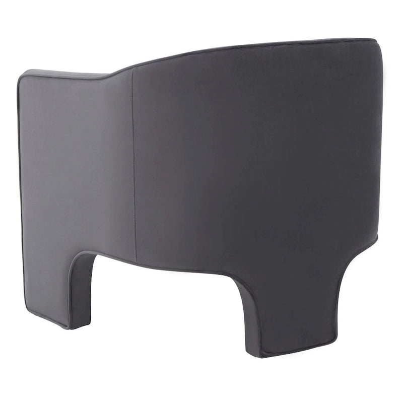 Fauteuil d'appoint en velours - 30 L x 28 P x 30 H - 30Lx28Px30H