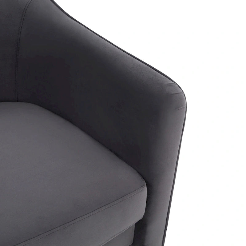 Fauteuil d'appoint en velours - 30 L x 28 P x 30 H - 30Lx28Px30H