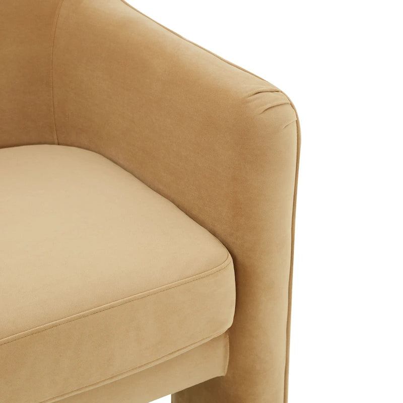 Fauteuil d'appoint en velours - 30 L x 28 P x 30 H - 30Lx28Px30H