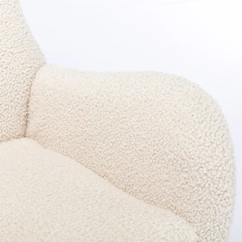 Fauteuil à bascule Teddy en tissu rembourré