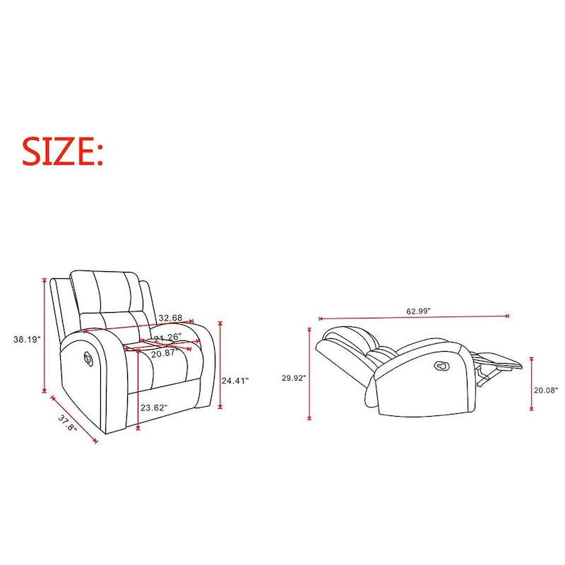 Fauteuil inclinable en similicuir