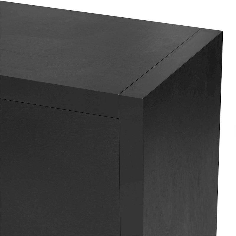 Meuble de rangement luxueux avec pieds de support uniques et étagères réglables