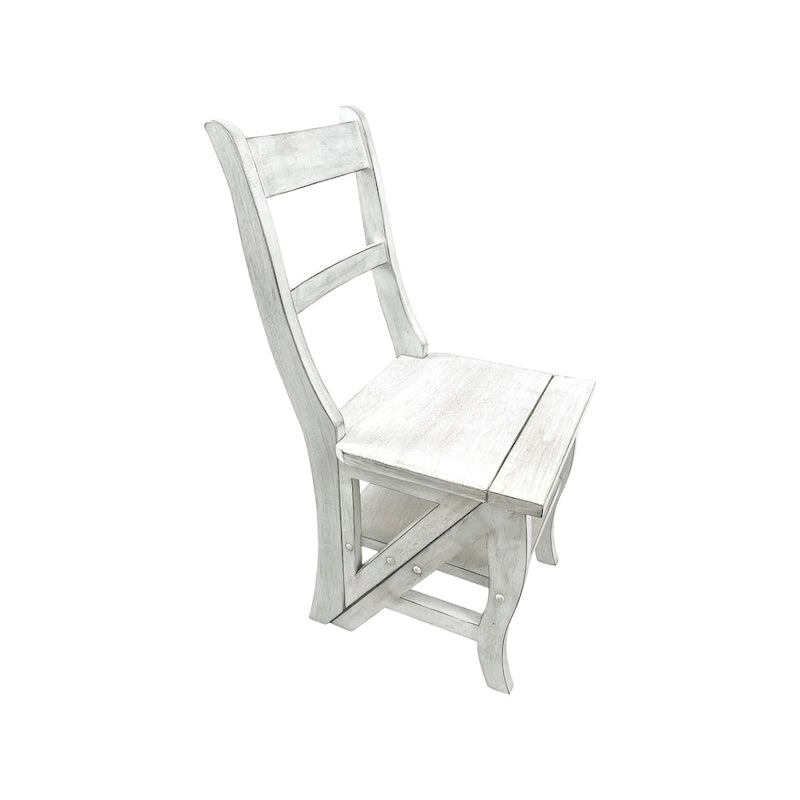 Chaise de bibliothèque pliante - Blanc antique