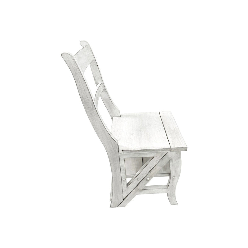 Chaise de bibliothèque pliante - Blanc antique