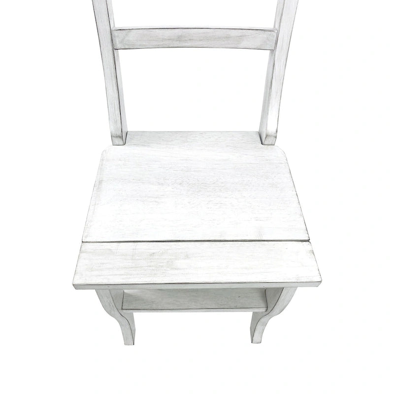 Chaise de bibliothèque pliante - Blanc antique