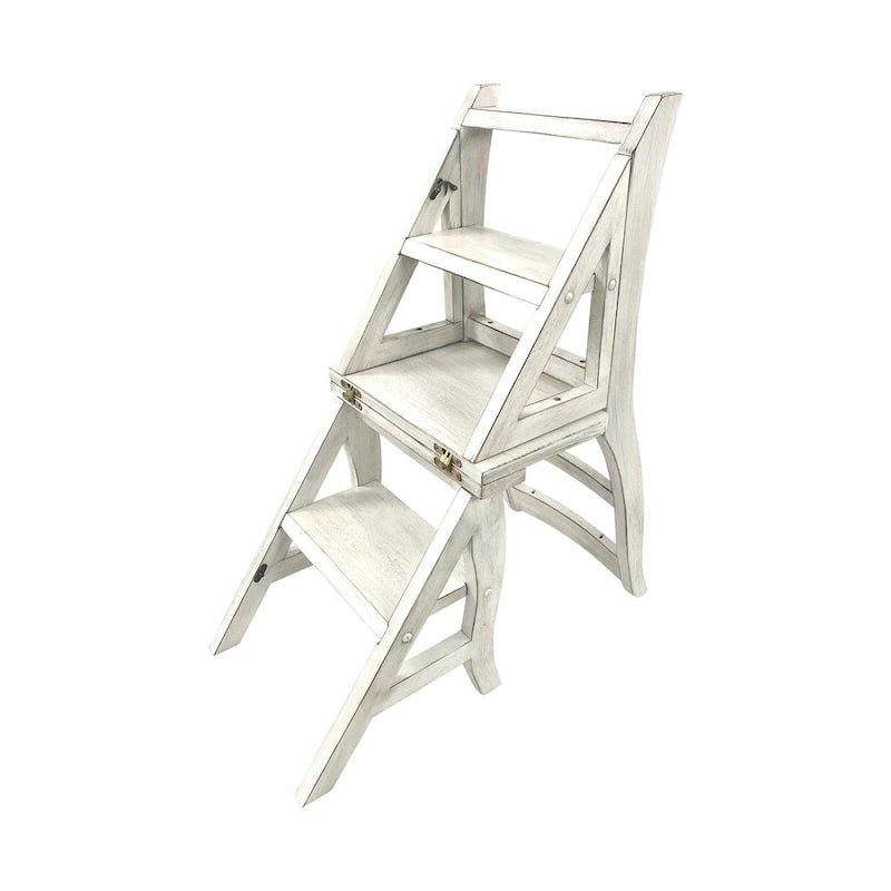 Chaise de bibliothèque pliante - Blanc antique