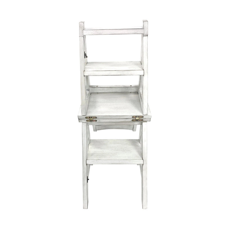 Chaise de bibliothèque pliante - Blanc antique