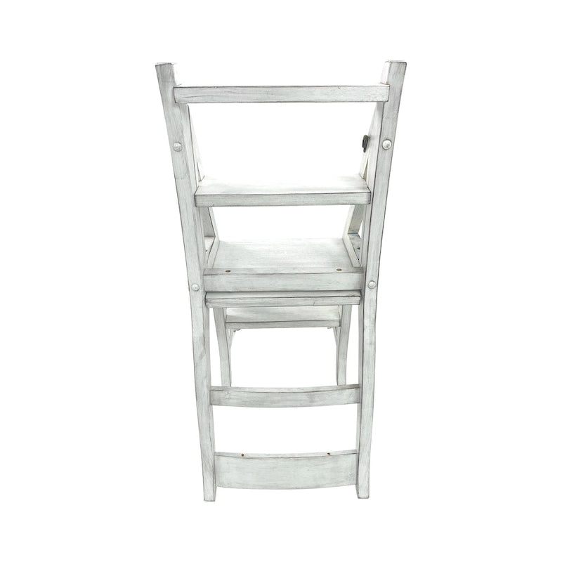 Chaise de bibliothèque pliante - Blanc antique